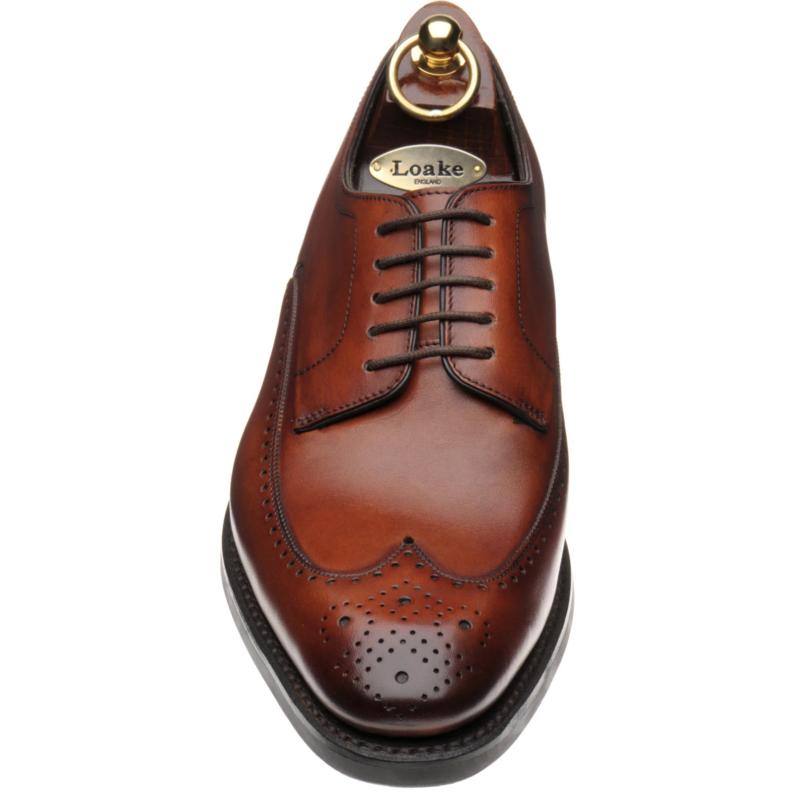 Loake Bale mens rubber-soled brogues in scotch calf - Image 2