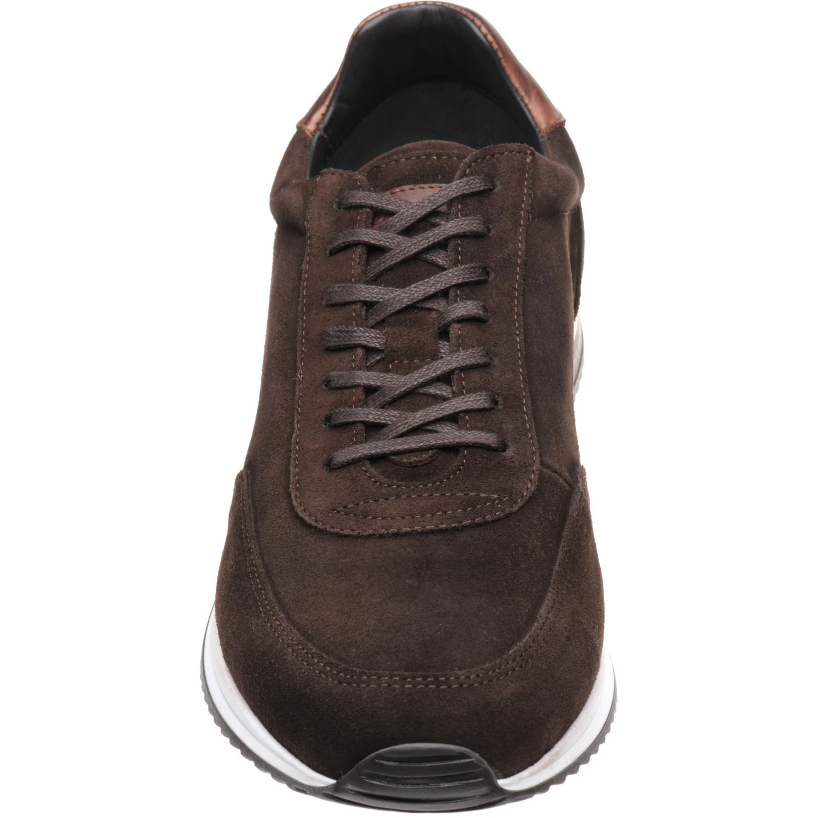 Loake Bannister mens rubber-soled trainers in choc brown suede - Image 2