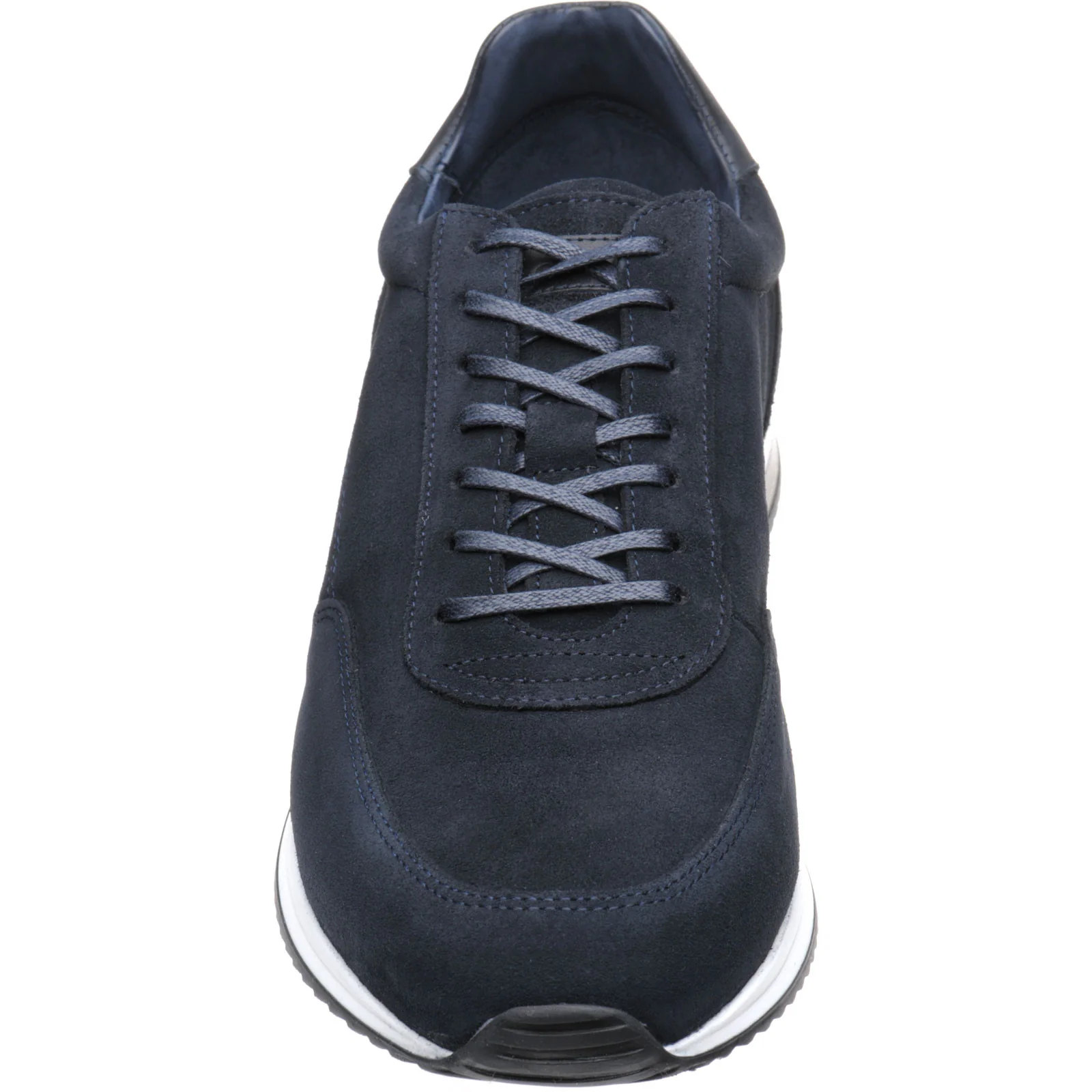 Loake Bannister mens rubber-soled trainers in navy suede - Image 2