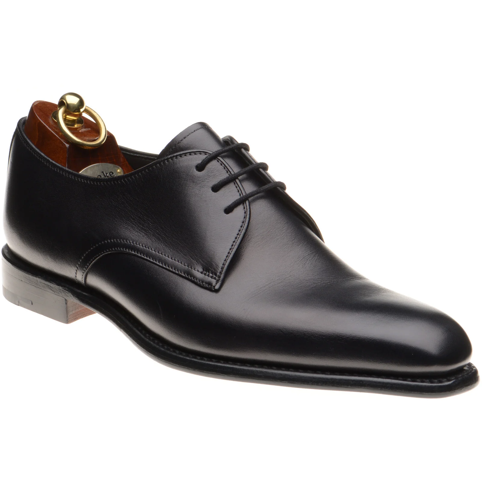 Loake Capel mens hybrid-soled Derby shoes in black calf (second)