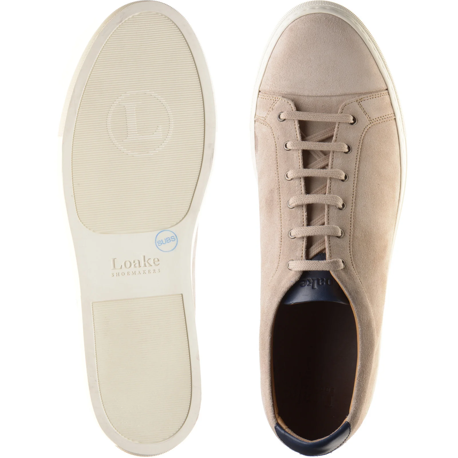 Loake Dash mens rubber-soled in stone suede (second) - Image 3