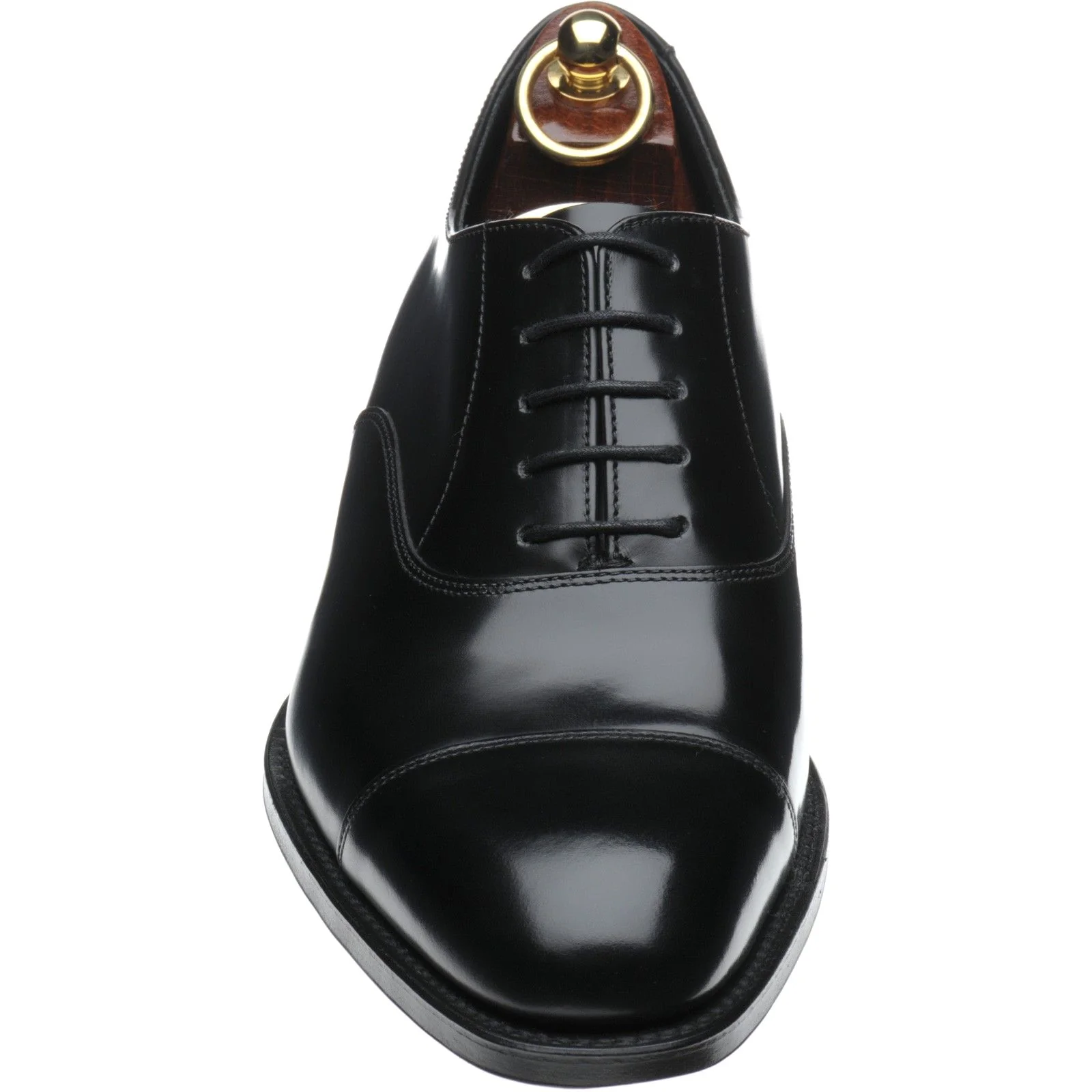 Loake Elgin mens Oxfords in black polished - Image 2