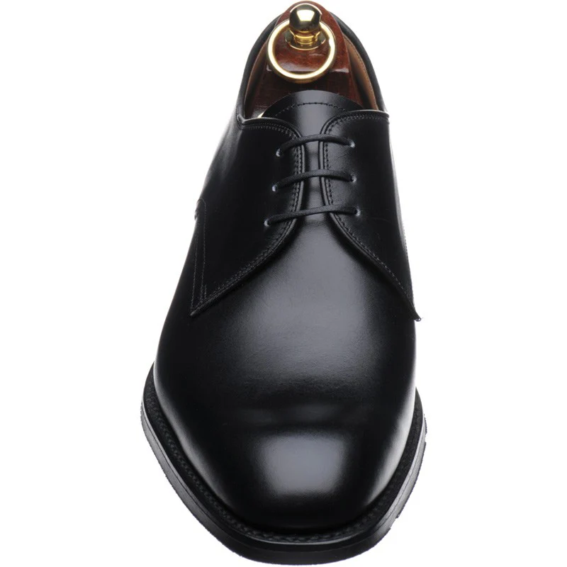 Loake Gable mens rubber-soled Derby shoes in black calf - Image 2