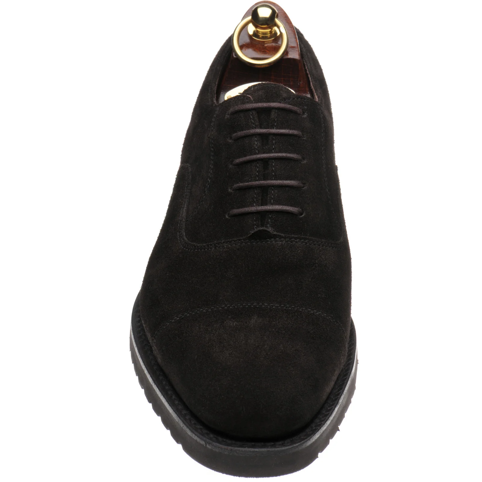 Loake Hitchcock mens rubber-soled Oxfords in chocolate suede - Image 2