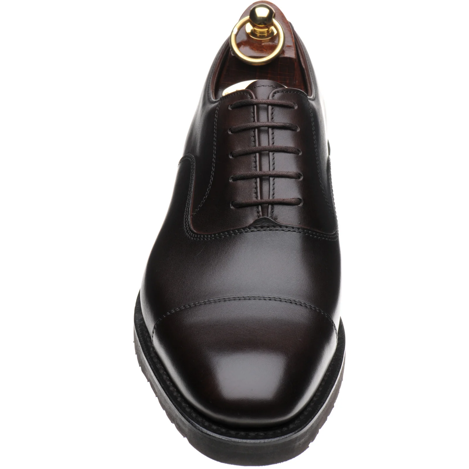 Loake Hitchcock mens rubber-soled Oxfords in dark brown calf - Image 2