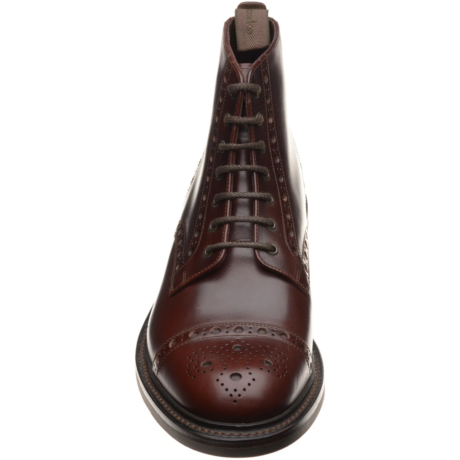 Loake Loxley mens rubber-soled boots in dark brown (second) - Image 2