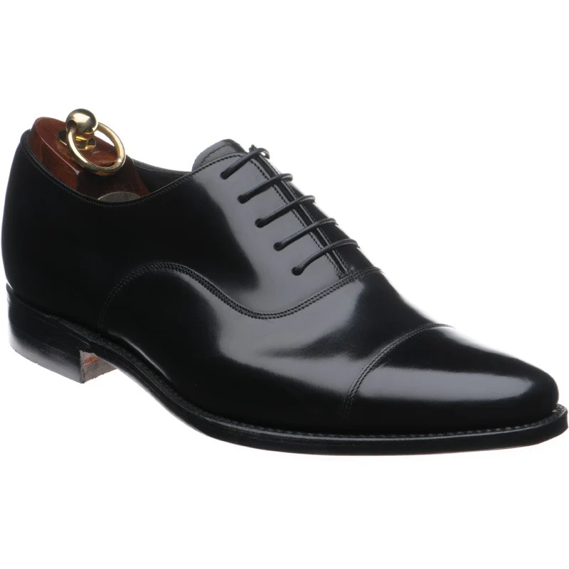Loake Smith mens Oxfords in black polished