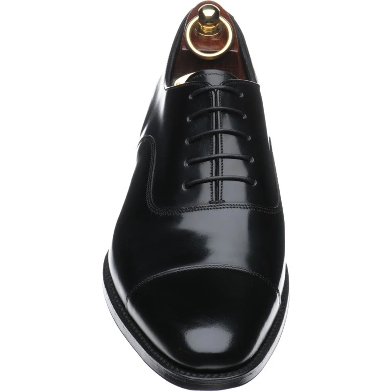 Loake Smith mens Oxfords in black polished - Image 2
