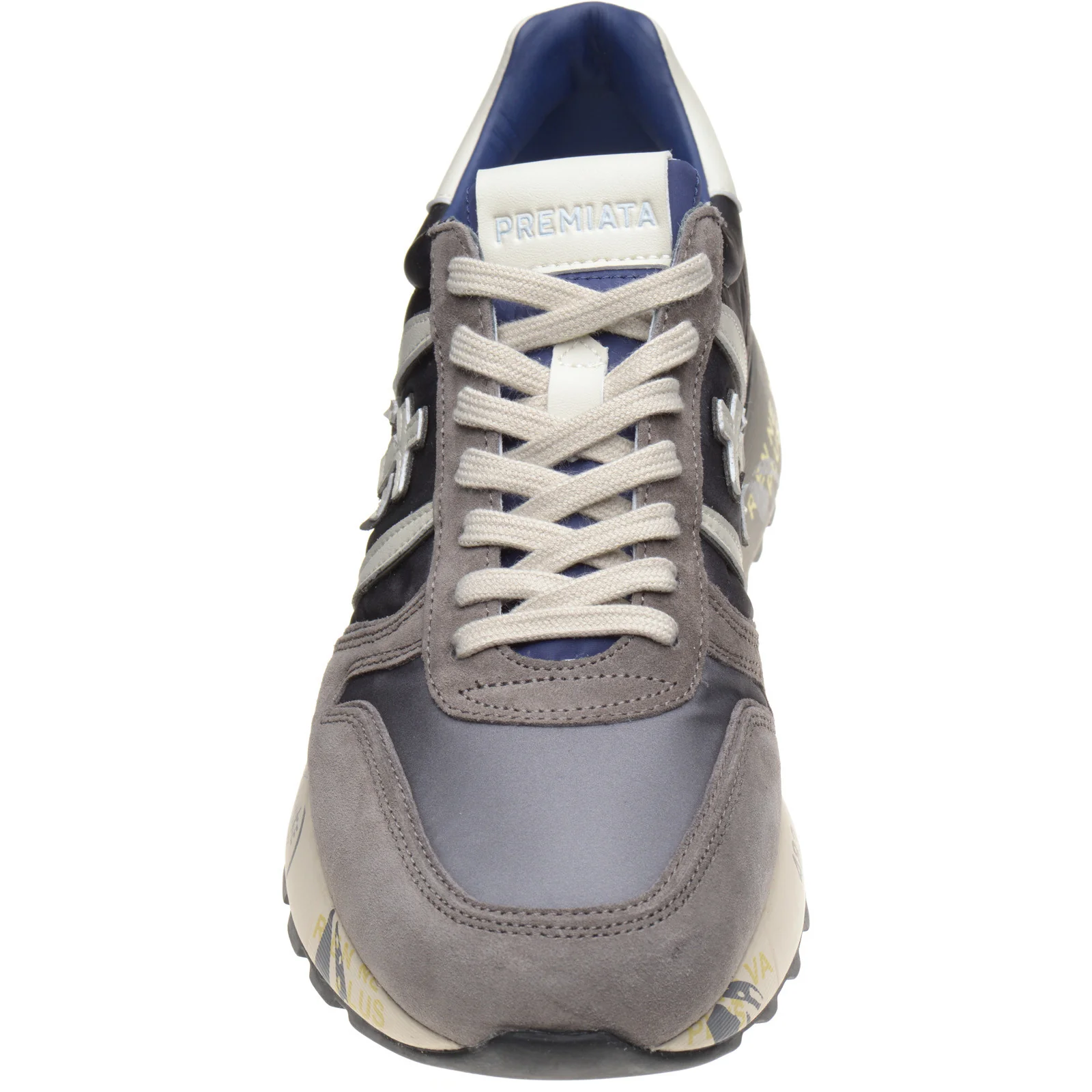 Premiata Lander mens rubber-soled trainers in grey - Image 2