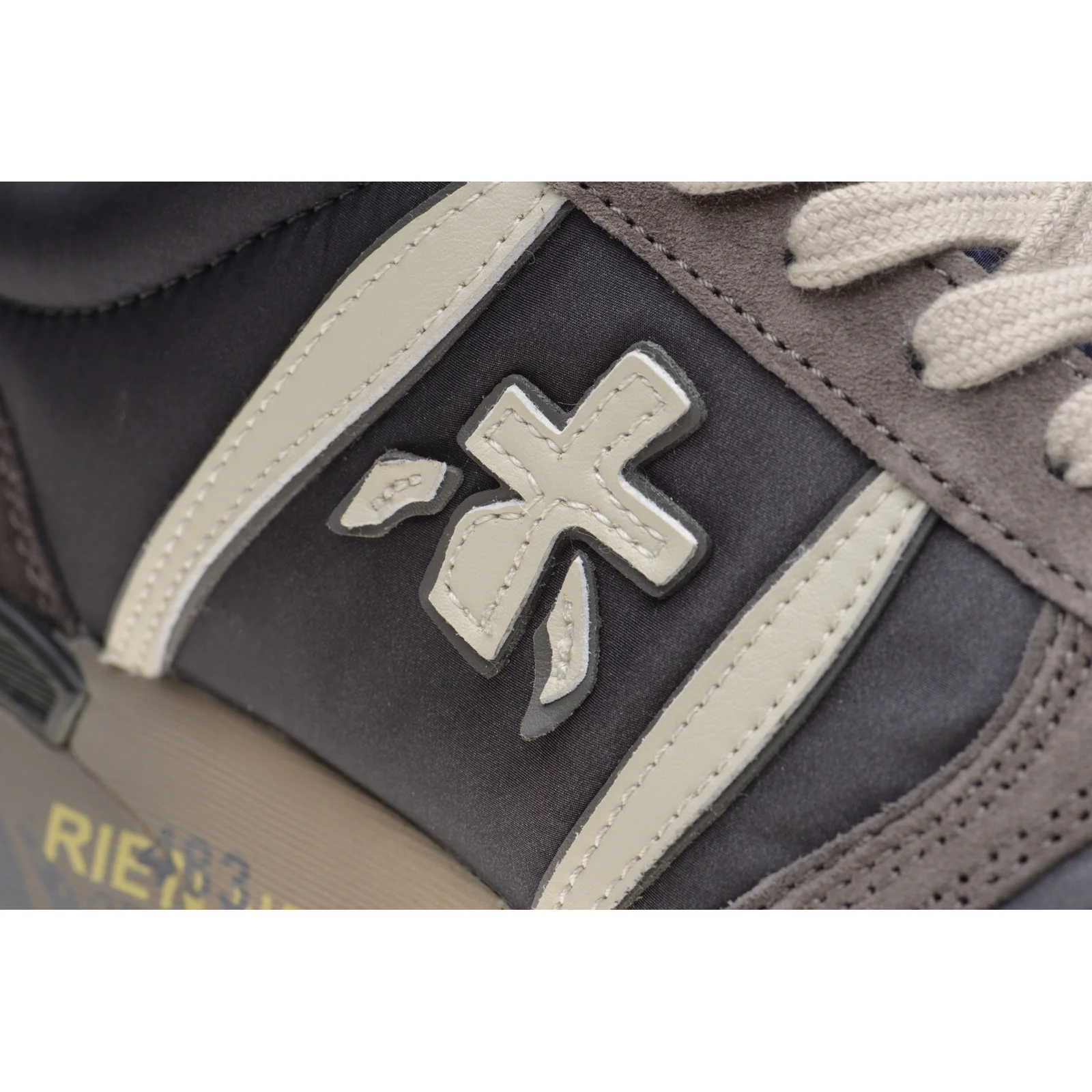 Premiata Lander mens rubber-soled trainers in grey - Image 5