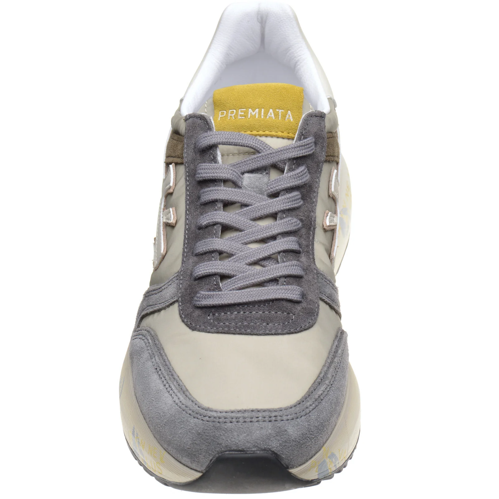 Premiata Mick mens rubber-soled trainers in grey - Image 2