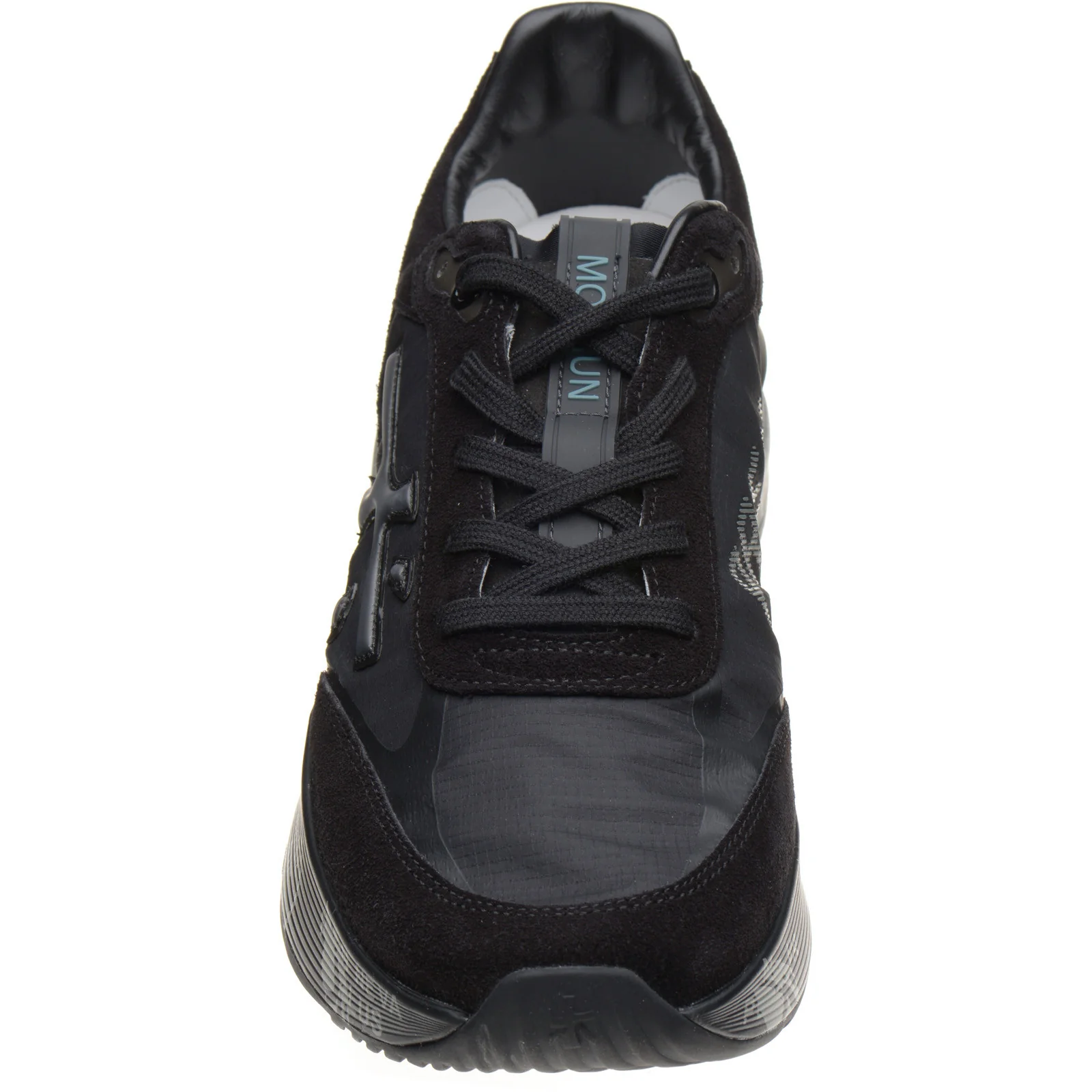 Premiata Moerun mens rubber-soled trainers in black - Image 2