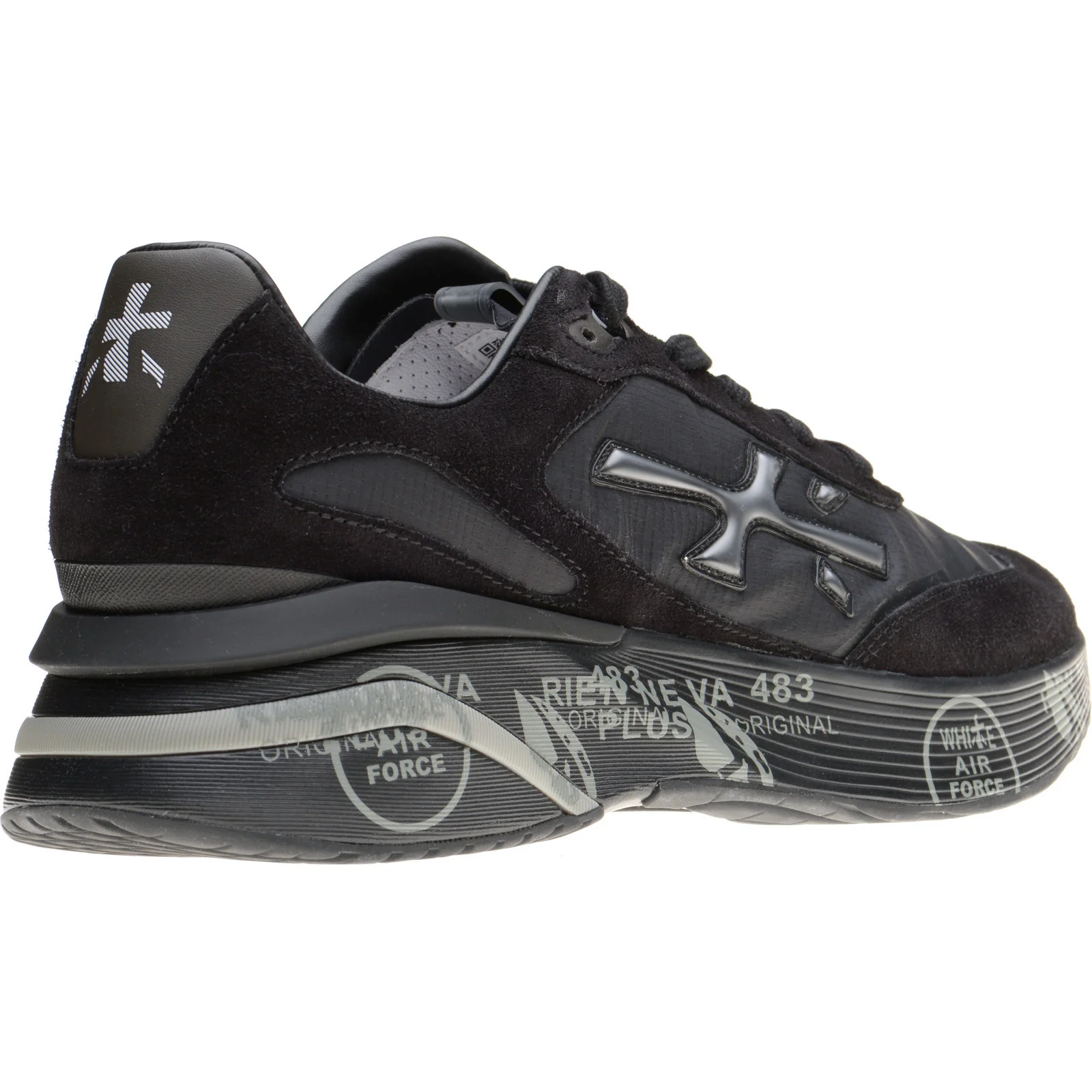 Premiata Moerun mens rubber-soled trainers in black - Image 4