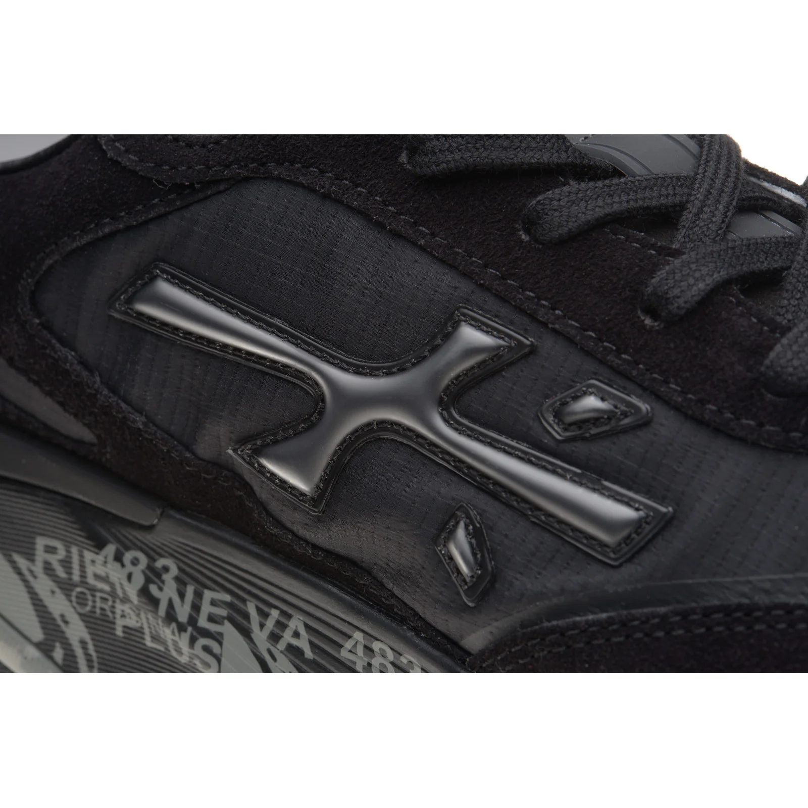 Premiata Moerun mens rubber-soled trainers in black - Image 5