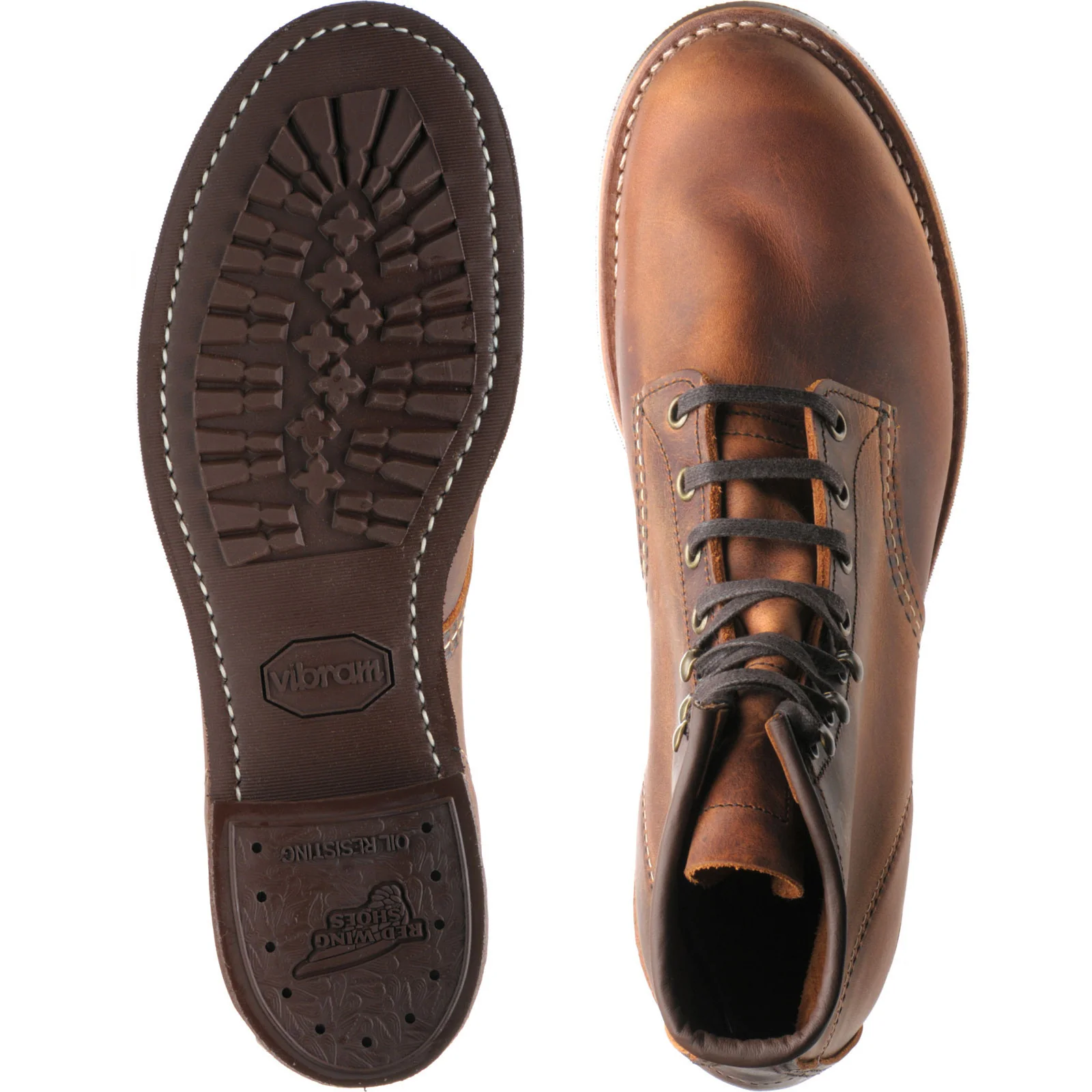 Red Wing Blacksmith mens rubber-soled boots in copper rough and tough leather - Image 3