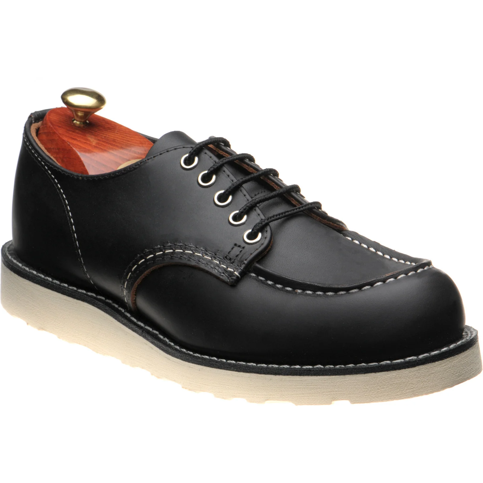 Red Wing Shop Moc Oxford mens rubber-soled Derby shoes in black prairie (second)
