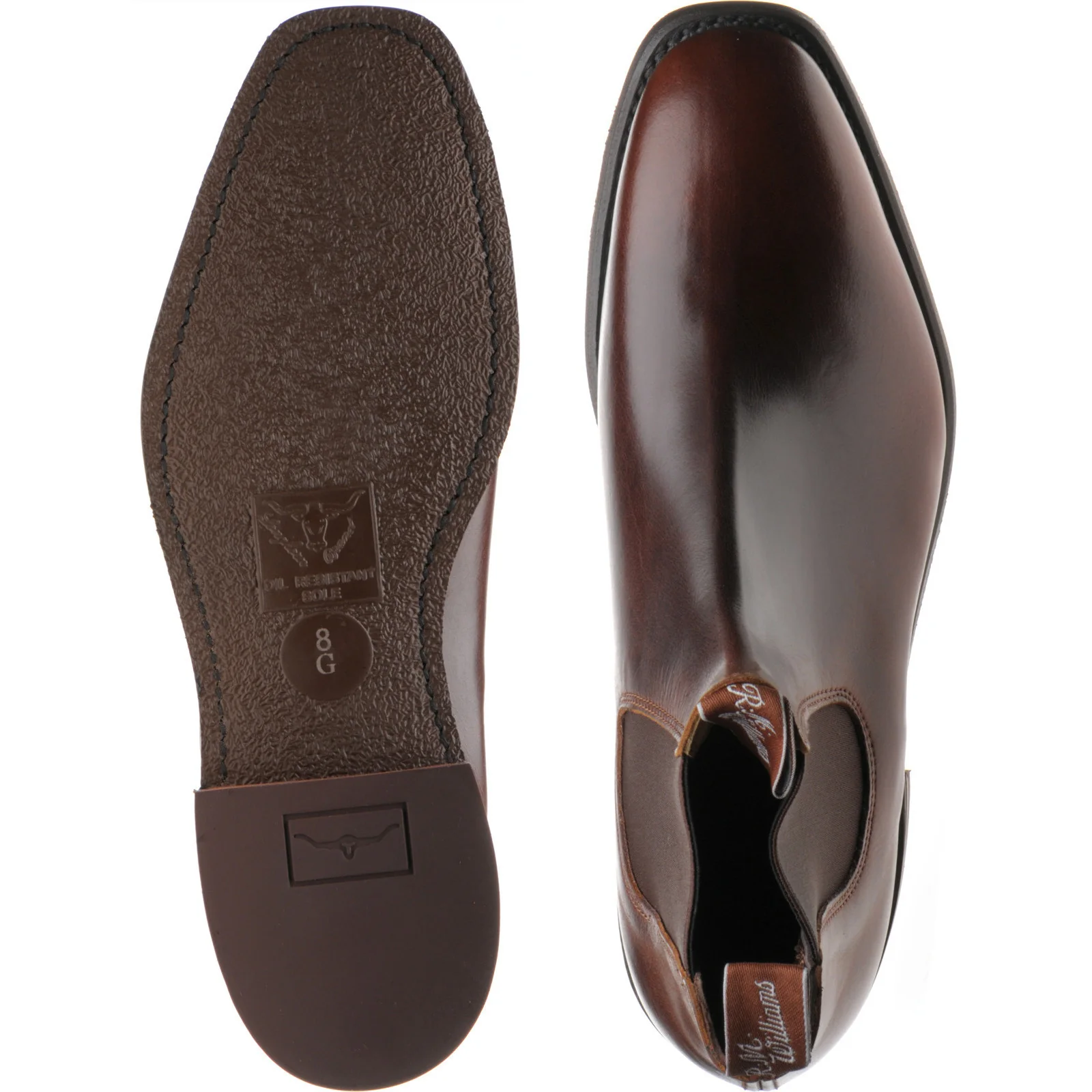 RM Williams Comfort Craftsman mens rubber-soled Chelsea boots in mid brown calf - Image 3