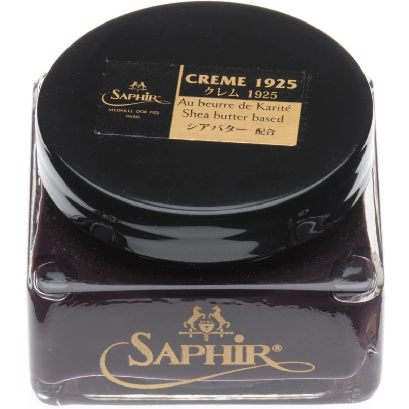 Saphir Creme 1925 Cream Jar 75ml in burgundy