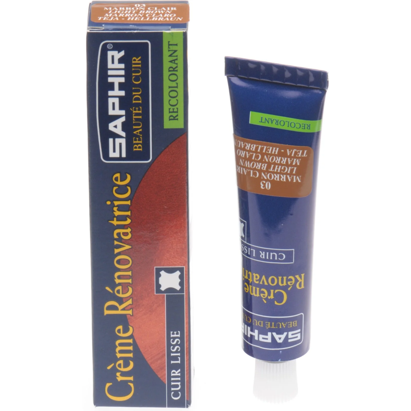 Saphir Creme Renovatrice Renovating Cream 25 ml in light brown