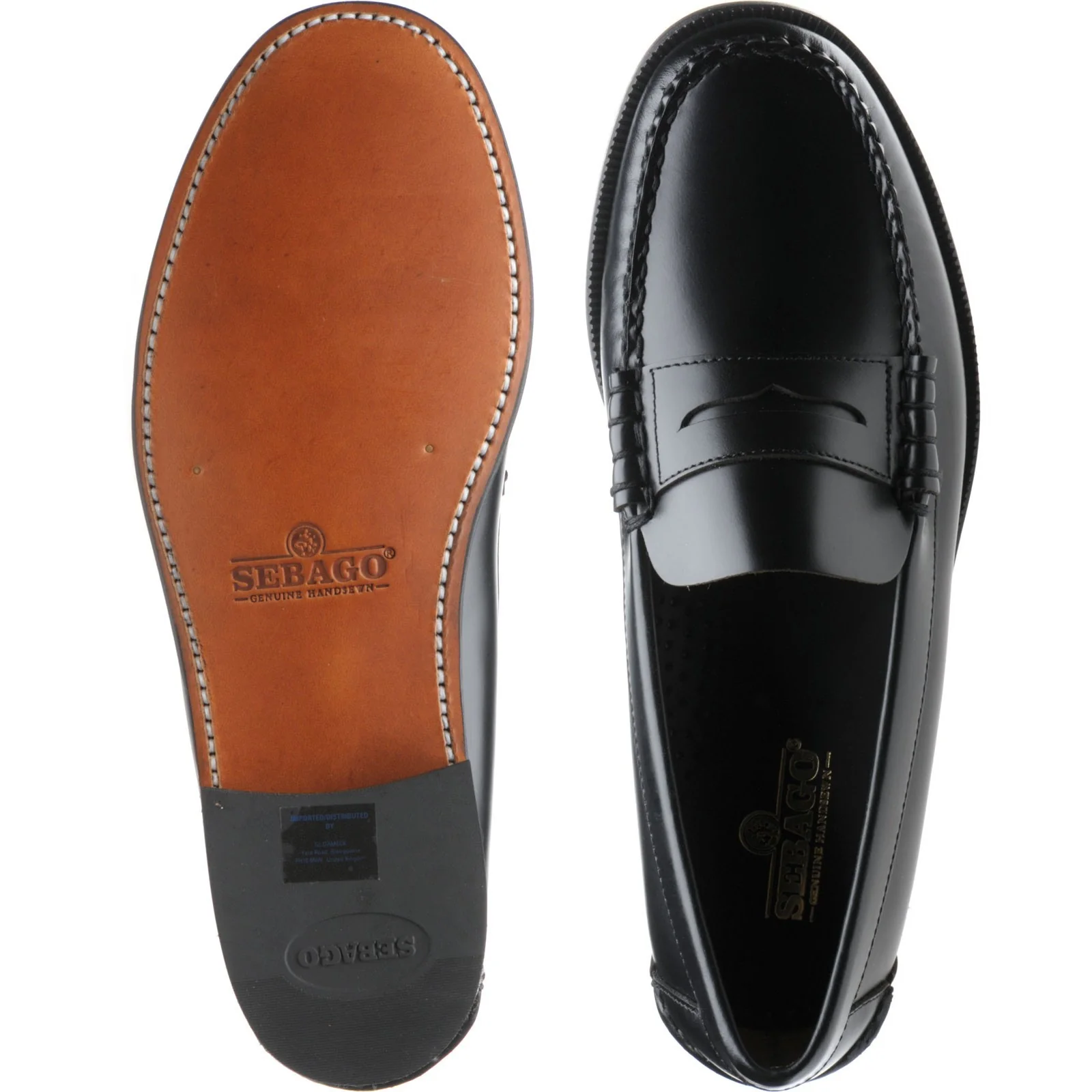 Sebago Classic Dan mens loafers in black - Image 3