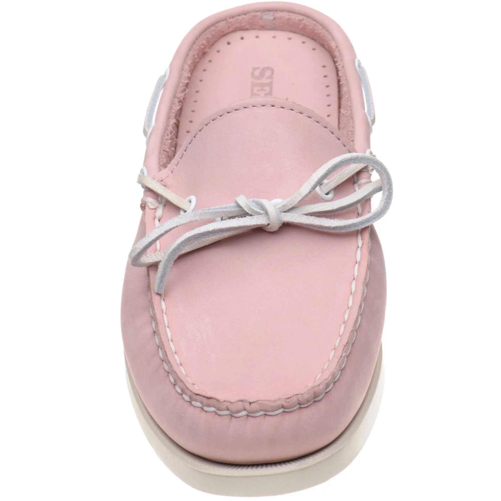 Sebago Clog ladies rubber-soled deck shoes in pink nubuck - Image 2