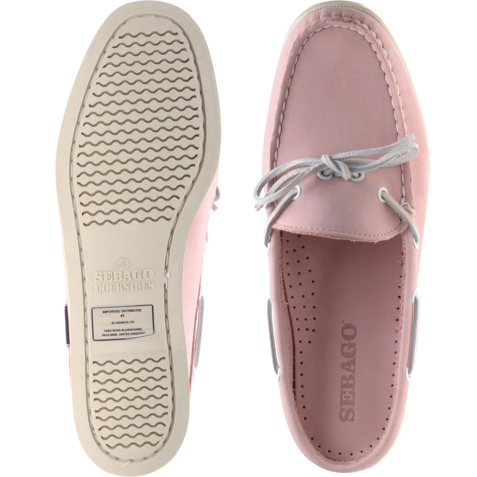Sebago Clog ladies rubber-soled deck shoes in pink nubuck - Image 3