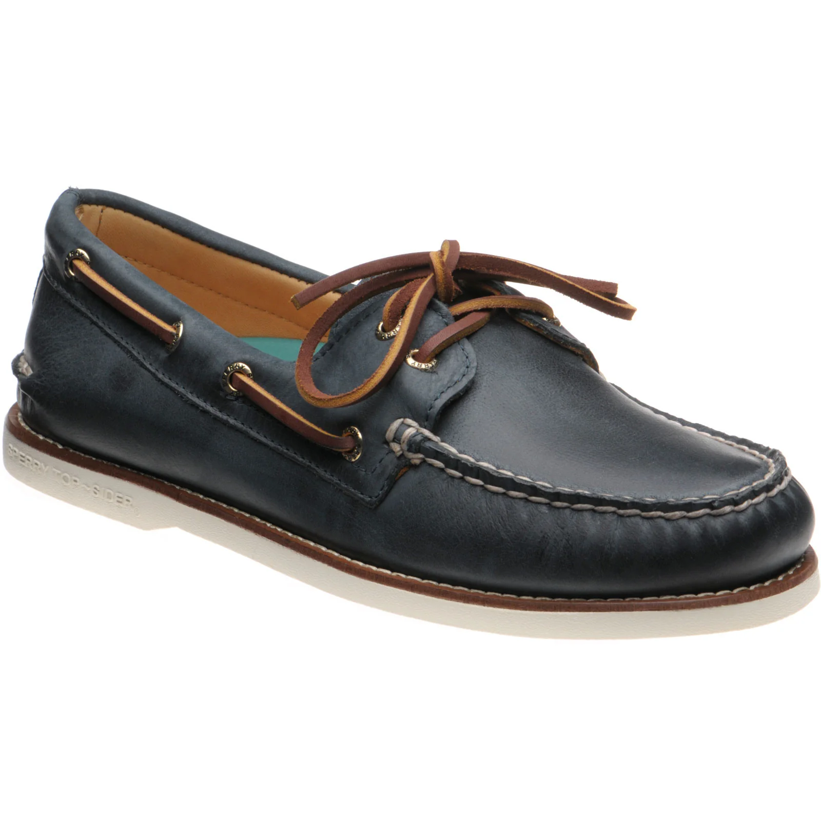 Sperry AO Gold mens rubber-soled Derby shoes in navy