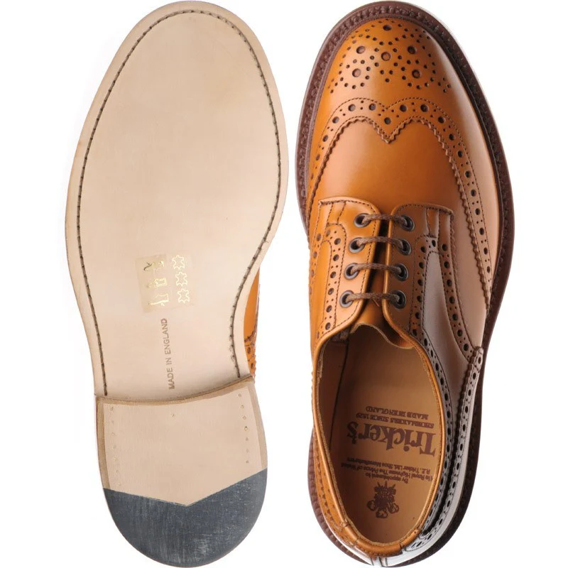 Trickers Bourton mens brogues in acorn calf - Image 3