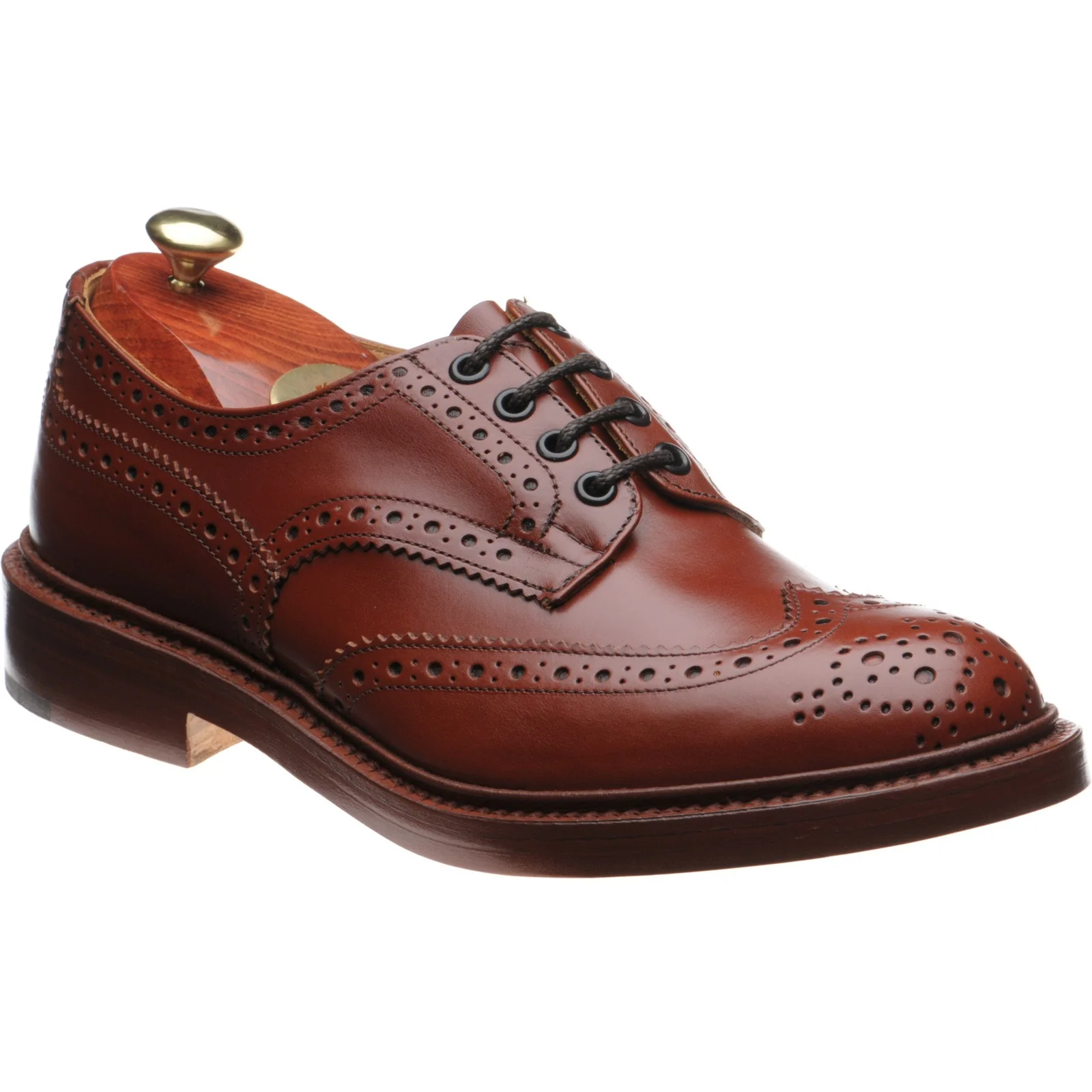 Trickers Bourton mens brogues in marron calf