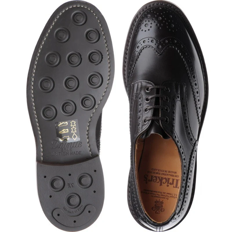 Trickers Bourton (Rubber) mens rubber-soled brogues in espresso calf - Image 3