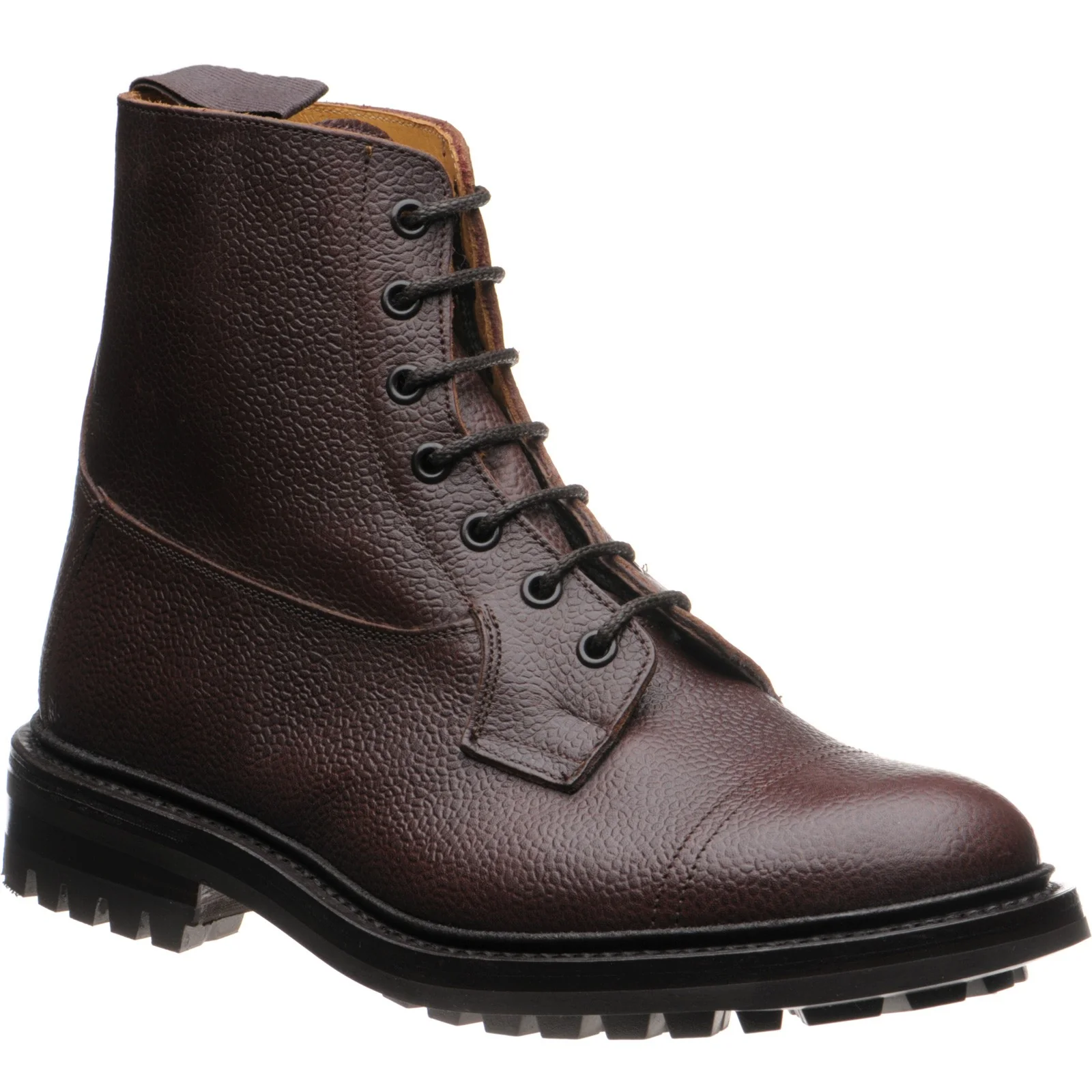 Trickers Grassmere mens rubber-soled boots in brown zug