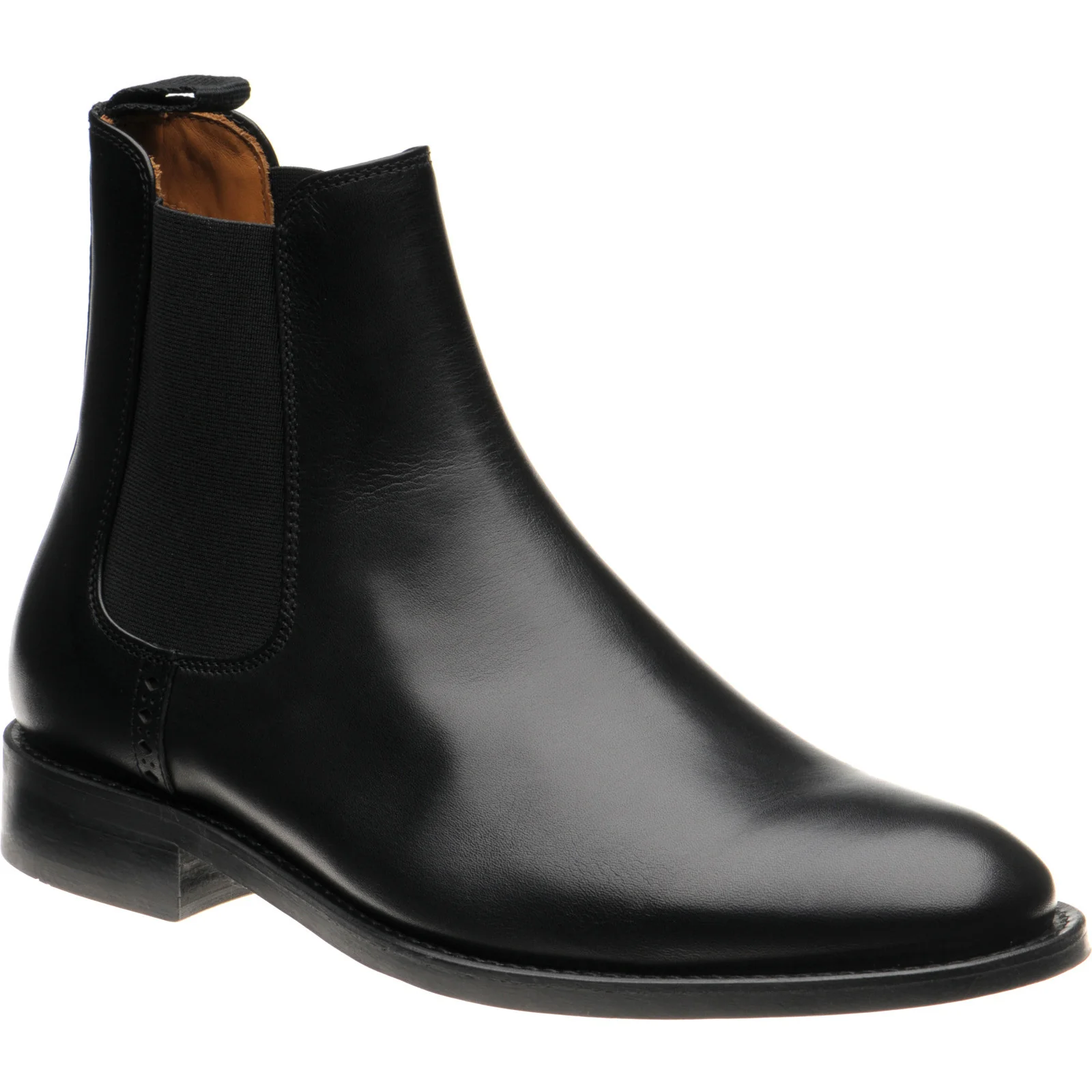 Wildsmith Model 170 mens rubber-soled Chelsea boots in black calf