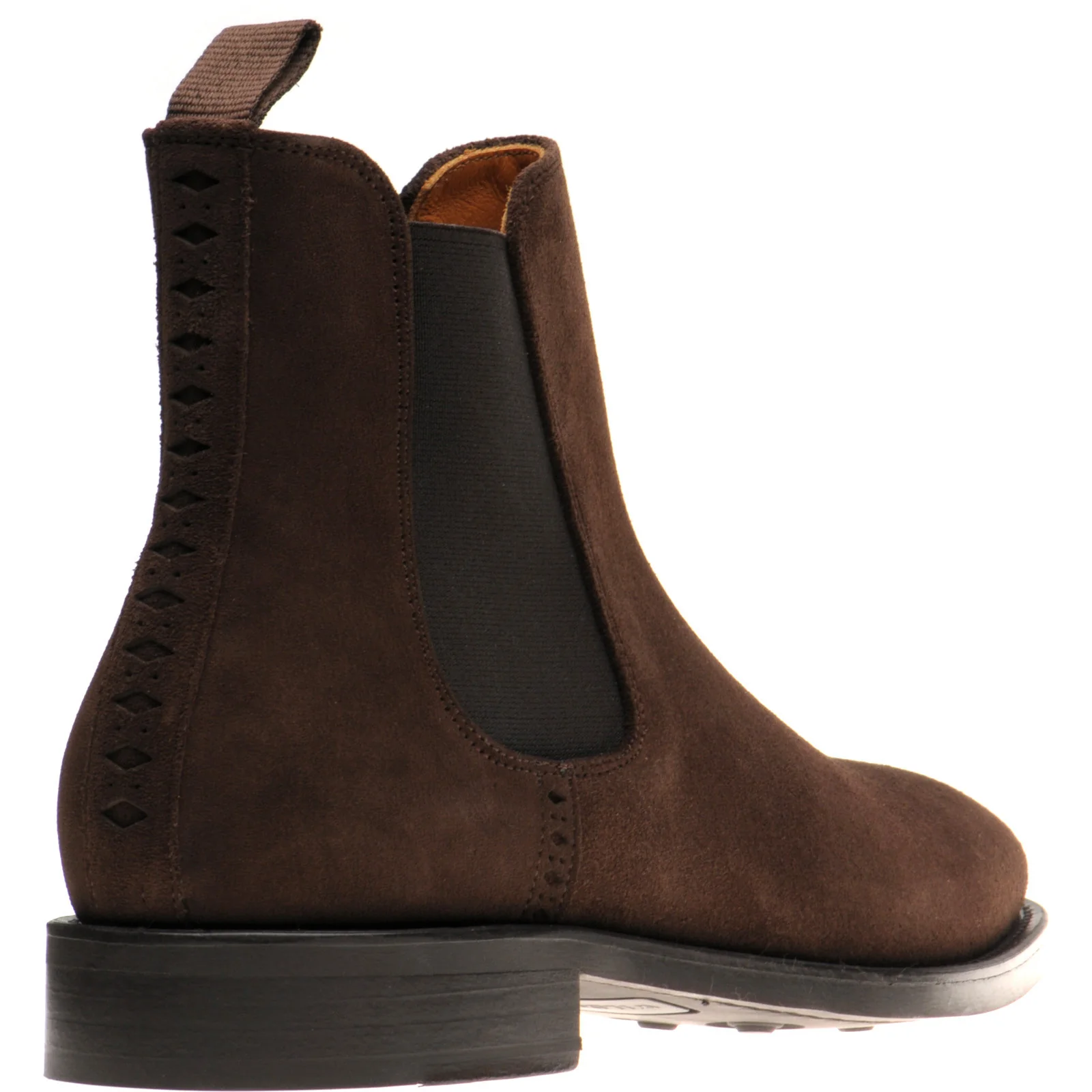 Wildsmith Model 170 mens rubber-soled Chelsea boots in dark brown suede - Image 4