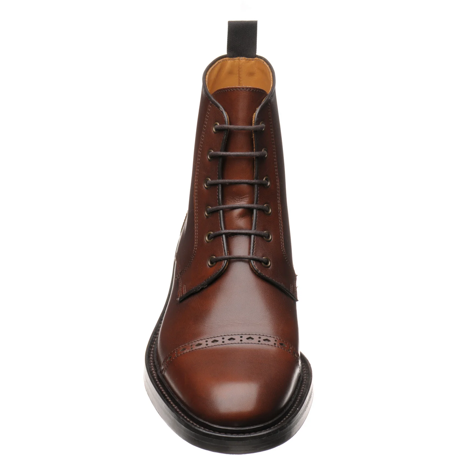 Wildsmith Model 18 mens rubber-soled boots in cognac calf (second) - Image 2