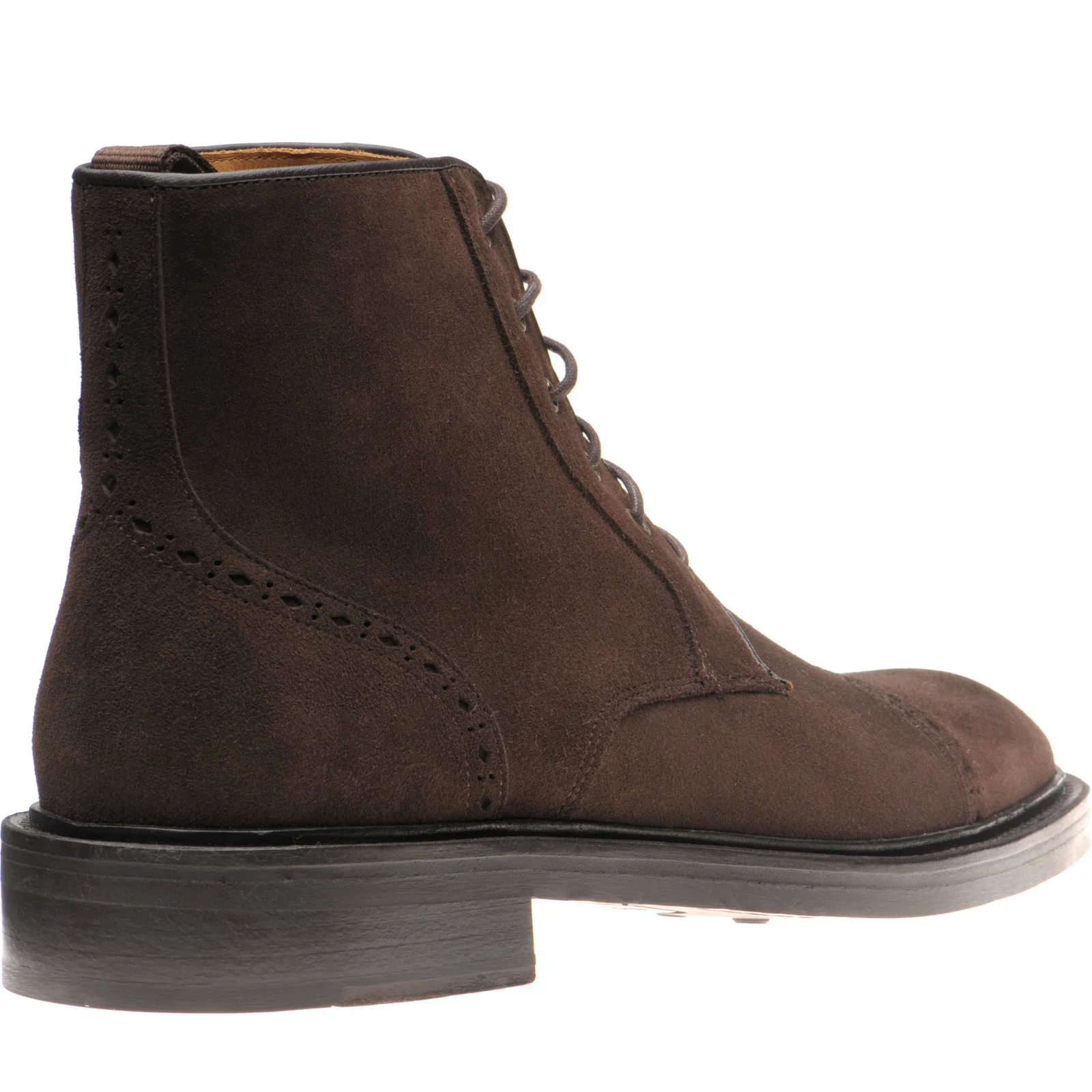 Wildsmith Model 18 mens rubber-soled boots in dark brown suede - Image 4