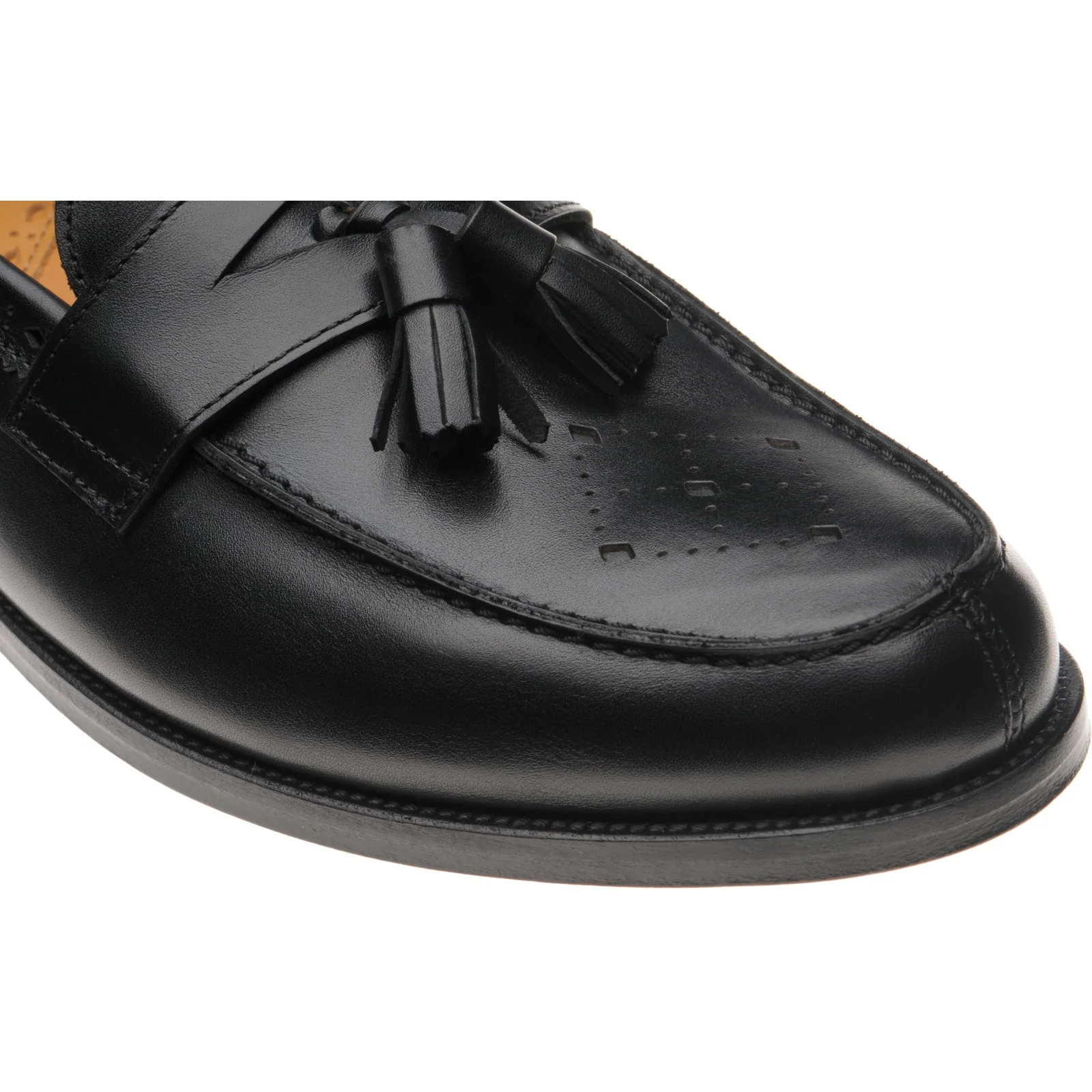 Wildsmith Model 27 mens tasselled loafers in black calf - Image 5