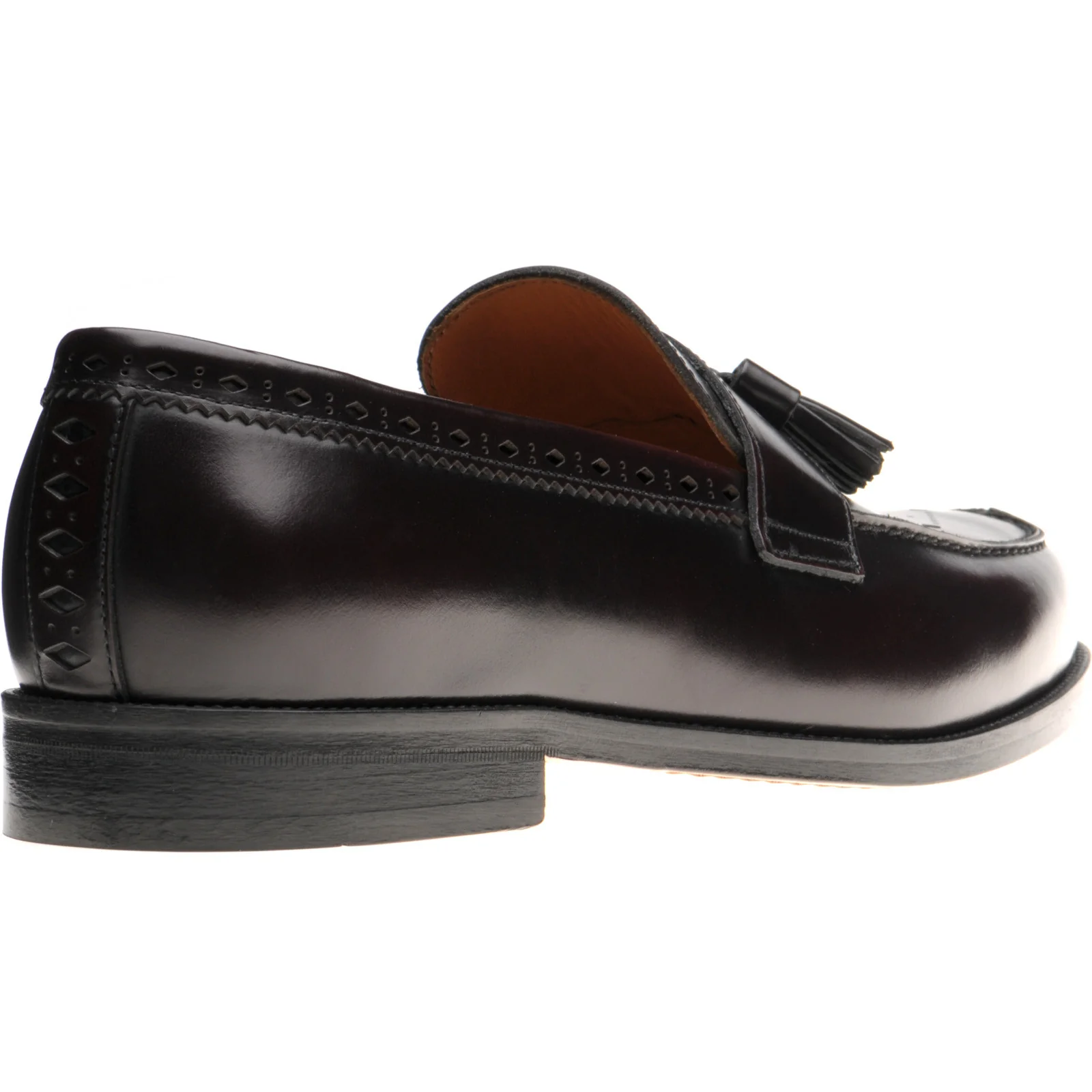 Wildsmith Model 27 mens tasselled loafers in burgundy polished - Image 4