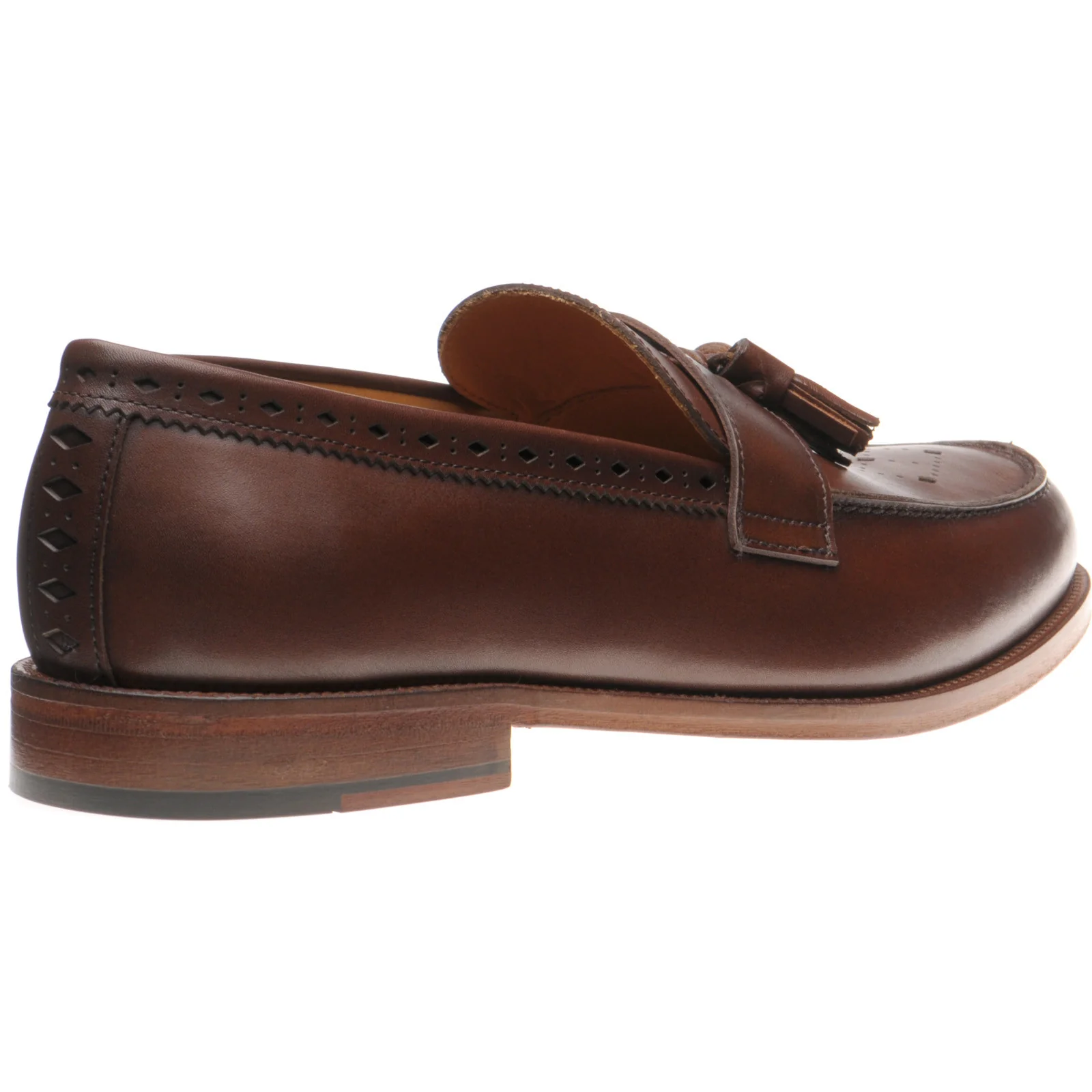 Wildsmith Model 27 mens tasselled loafers in cognac calf - Image 4