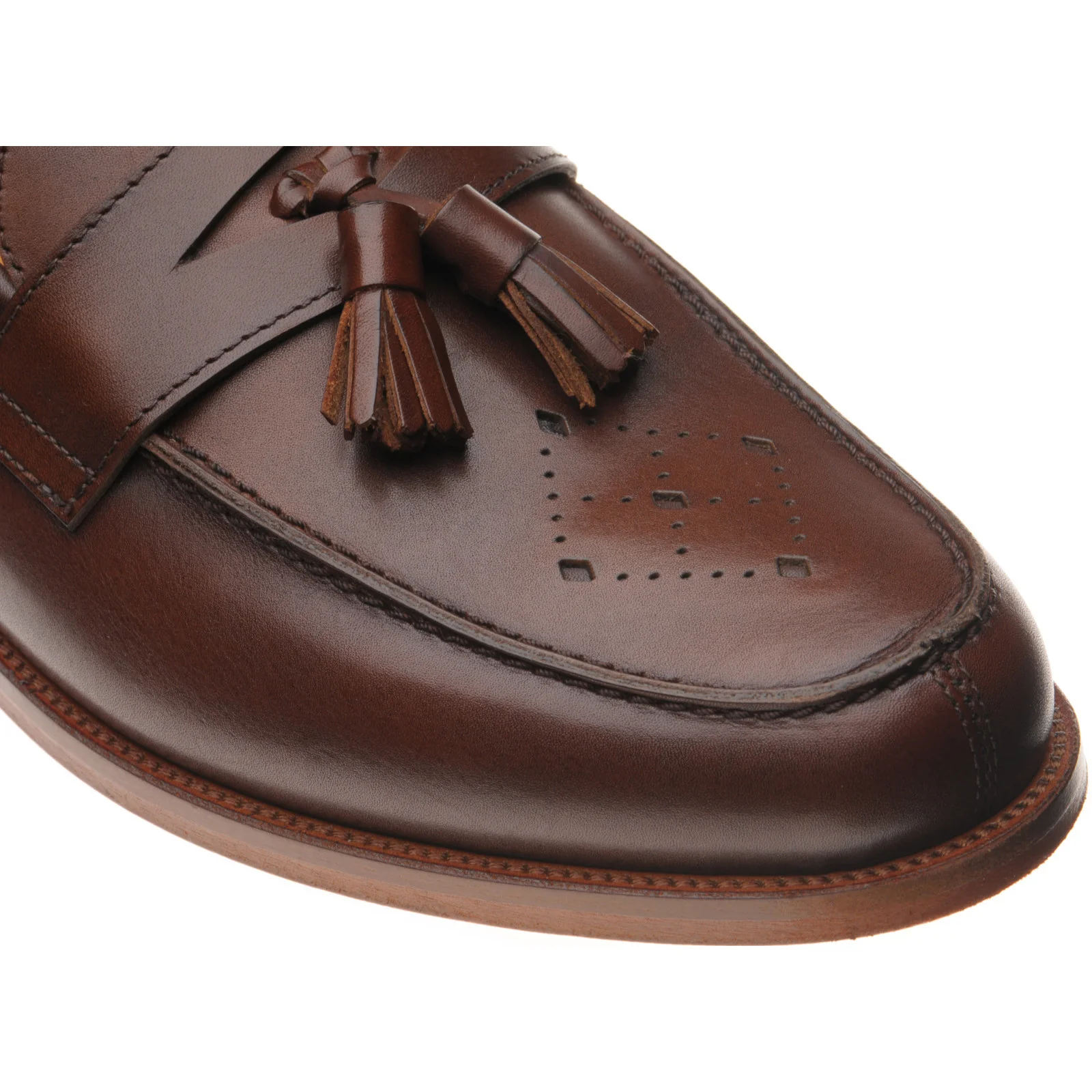 Wildsmith Model 27 mens tasselled loafers in cognac calf - Image 5