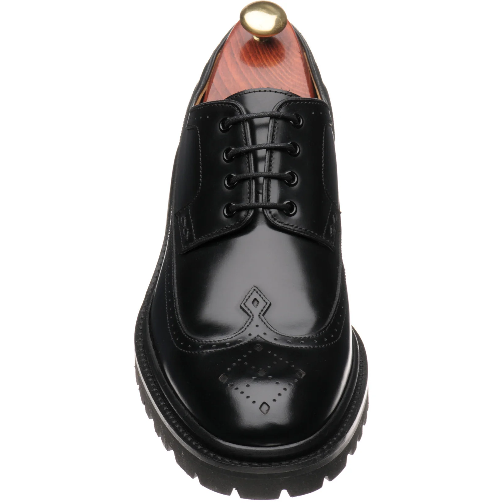 Wildsmith Model 43 mens rubber-soled brogues in black polished - Image 2