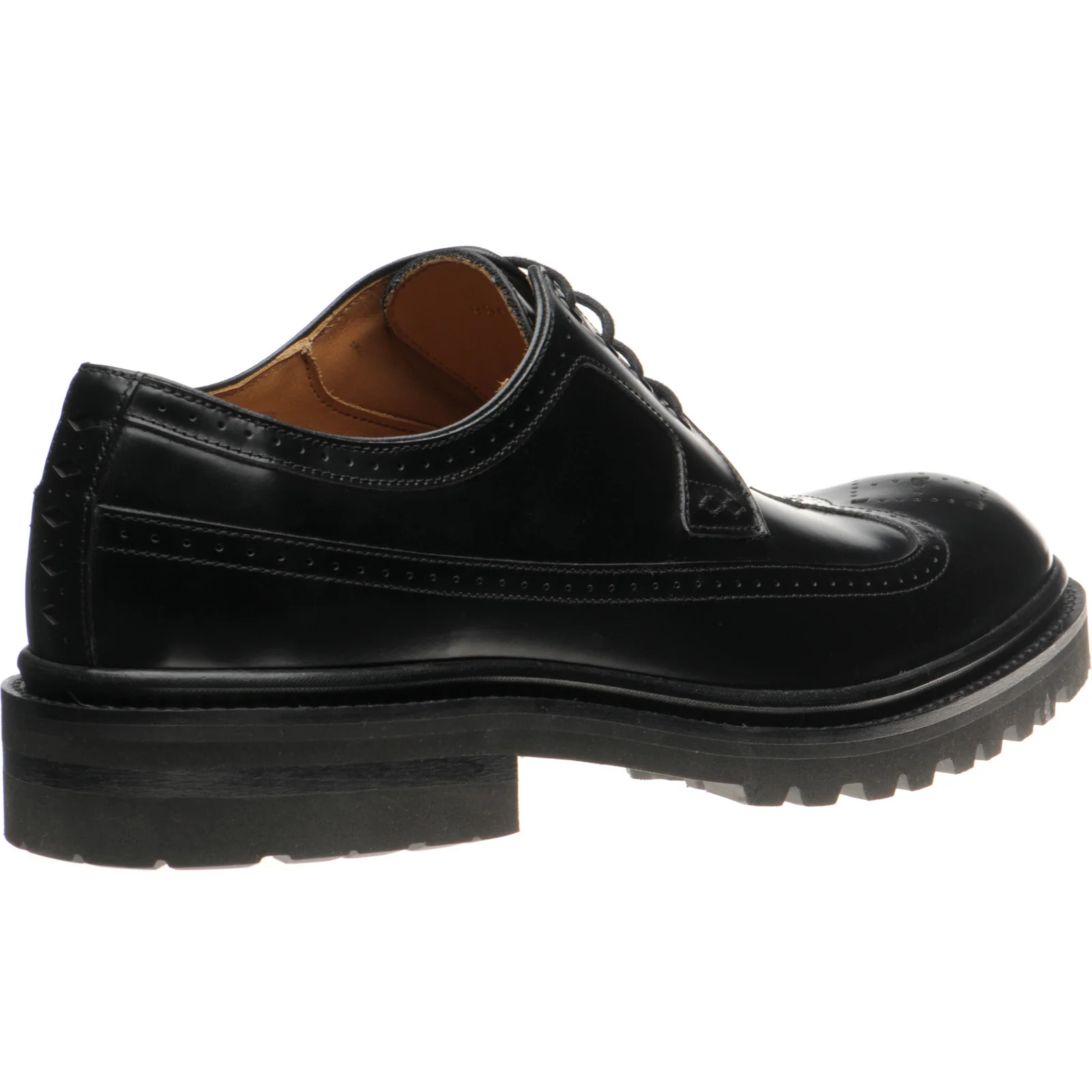 Wildsmith Model 43 mens rubber-soled brogues in black polished - Image 4