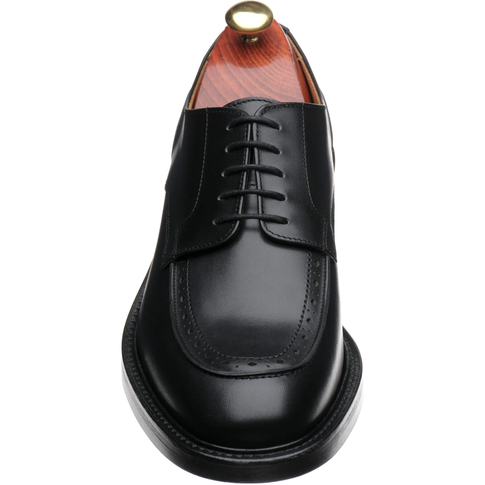 Wildsmith Model 74 mens rubber-soled Derby shoes in black calf - Image 2