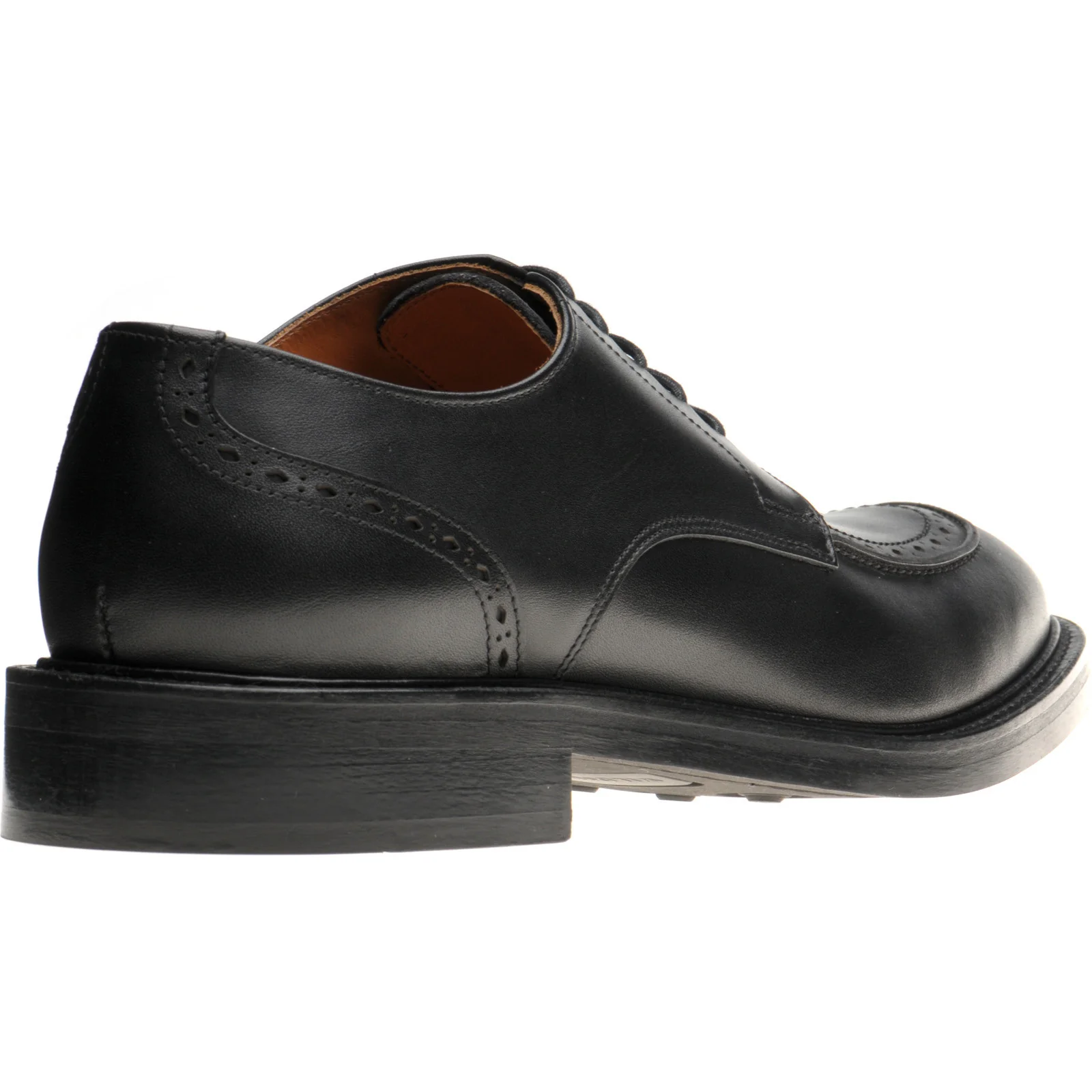 Wildsmith Model 74 mens rubber-soled Derby shoes in black calf - Image 4