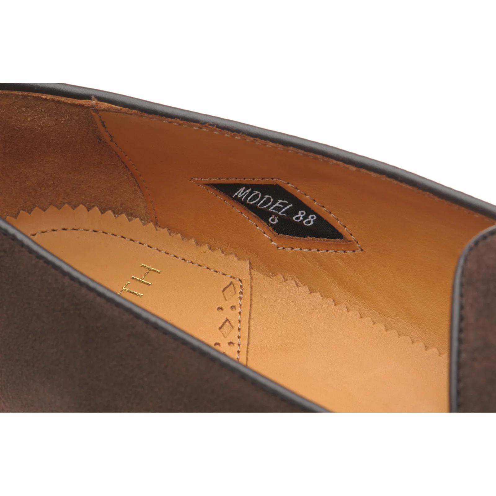 Wildsmith Model 88 mens tasselled loafers in dark brown suede - Image 5