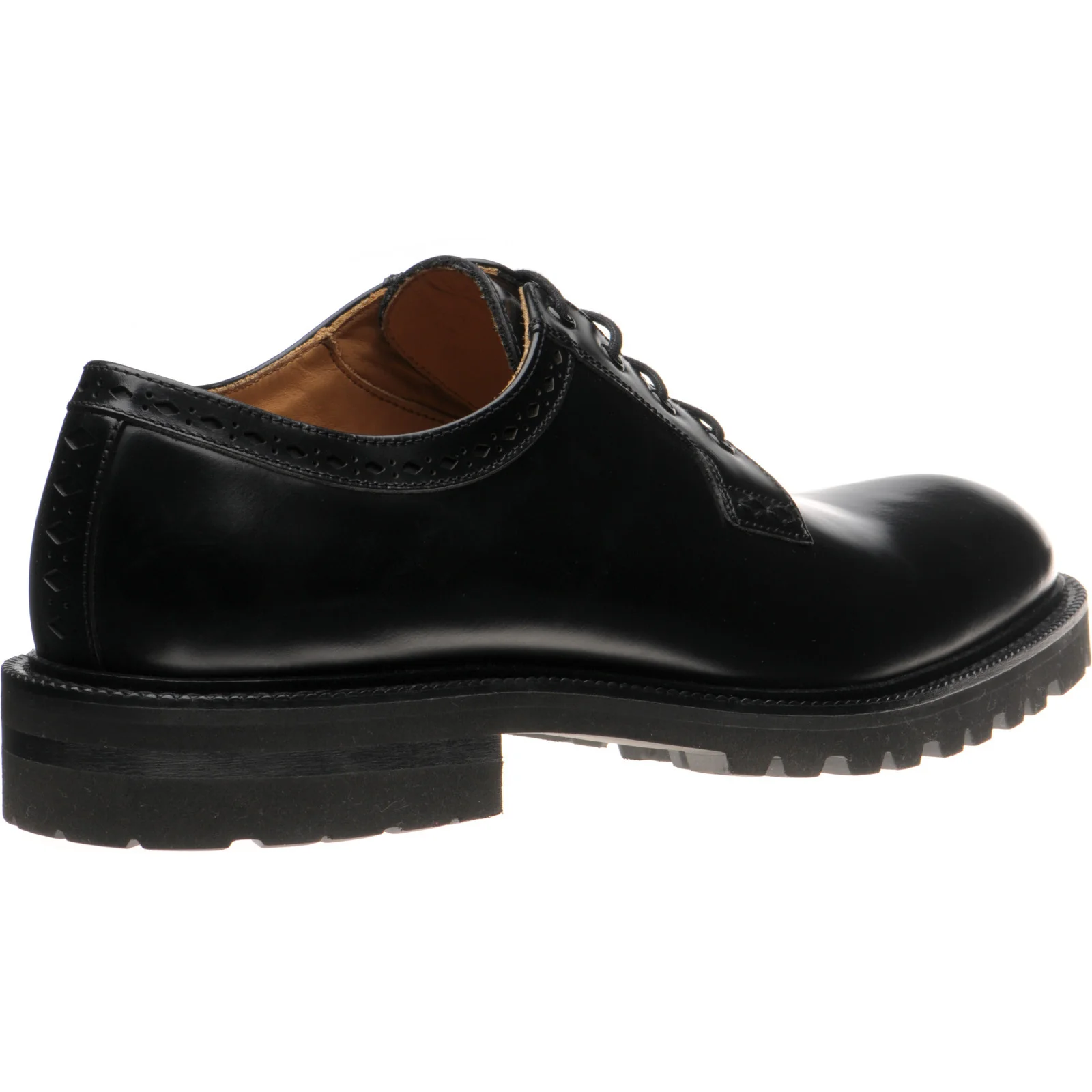 Wildsmith Model 91 mens rubber-soled Derby shoes in black polished - Image 4