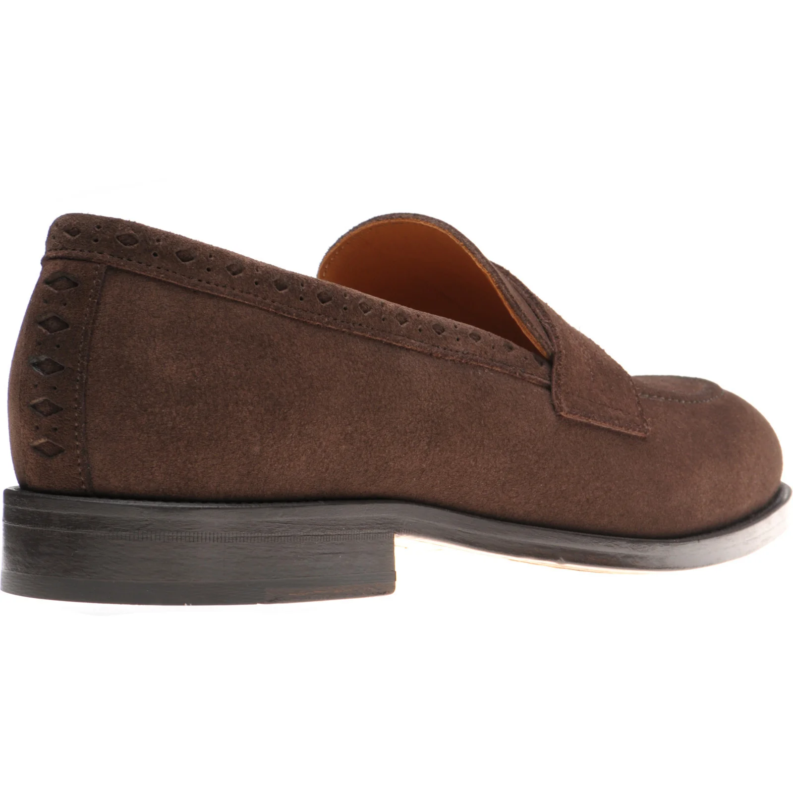 Wildsmith Model 98 mens loafers in dark brown suede - Image 4
