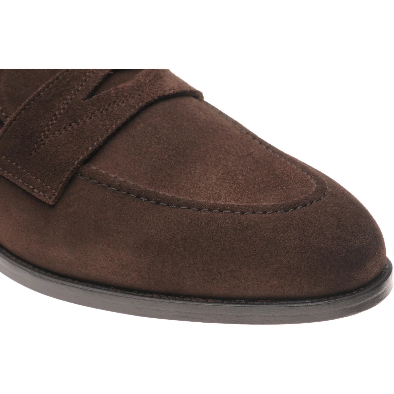 Wildsmith Model 98 mens loafers in dark brown suede - Image 5