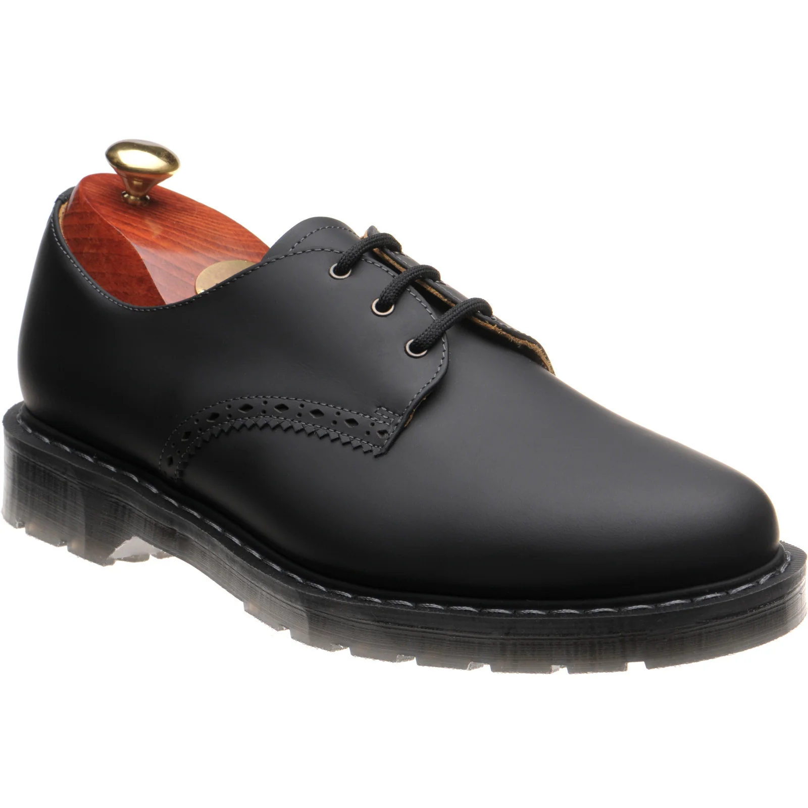Wildsmith Model Gibson mens rubber-soled Derby shoes in black gaucho crazy