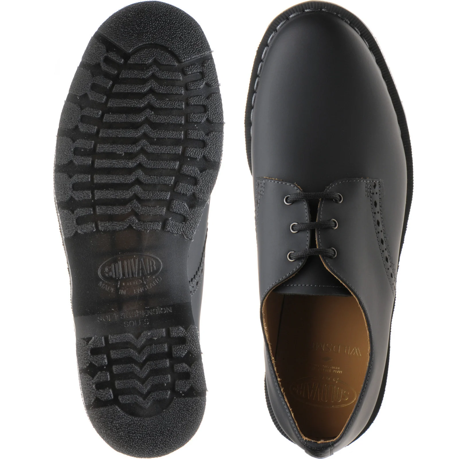 Wildsmith Model Gibson mens rubber-soled Derby shoes in black gaucho crazy - Image 3