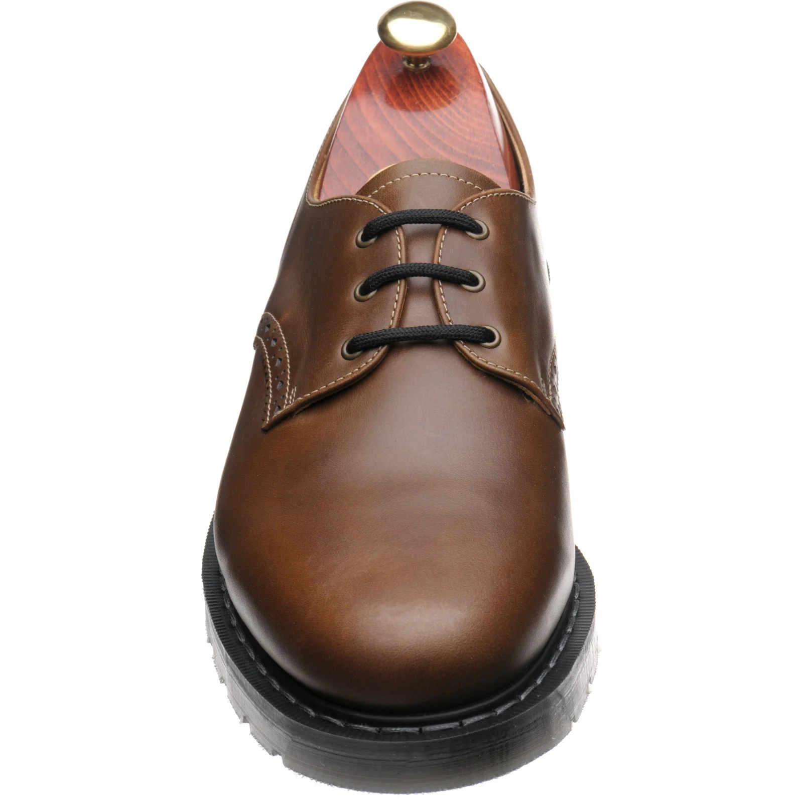 Wildsmith Model Gibson mens rubber-soled Derby shoes in brown gaucho crazy - Image 2
